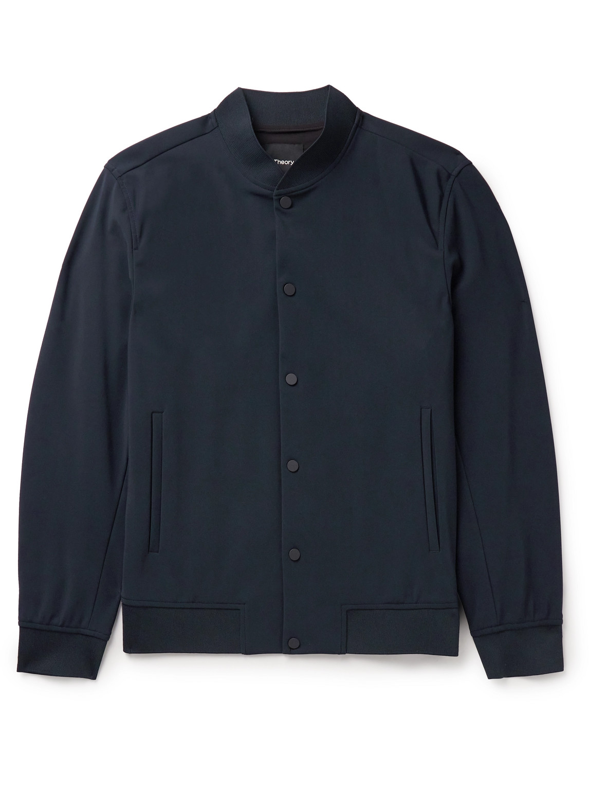 Shop Theory Murphy Precision Ponte Bomber Jacket In Blue