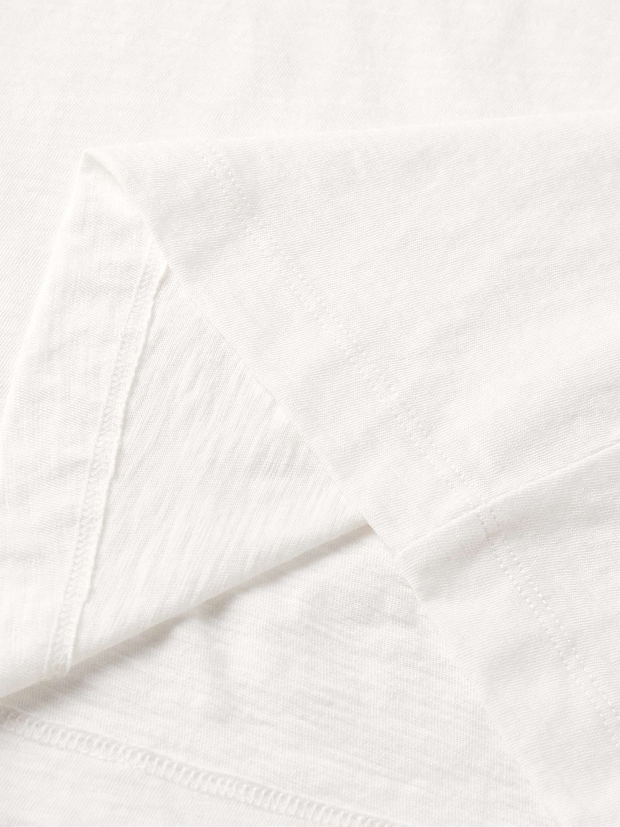 THEORY Bron Slubbed Cotton-Jersey Polo Shirt