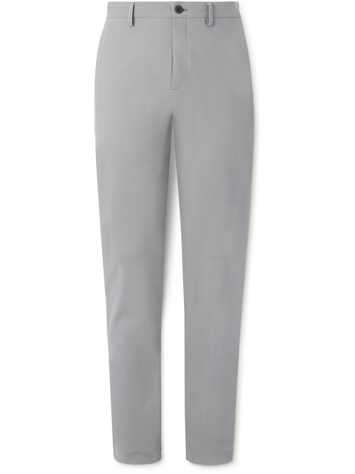 Theory Zaine Straight-leg Precision Ponte Suit Trousers In Gray