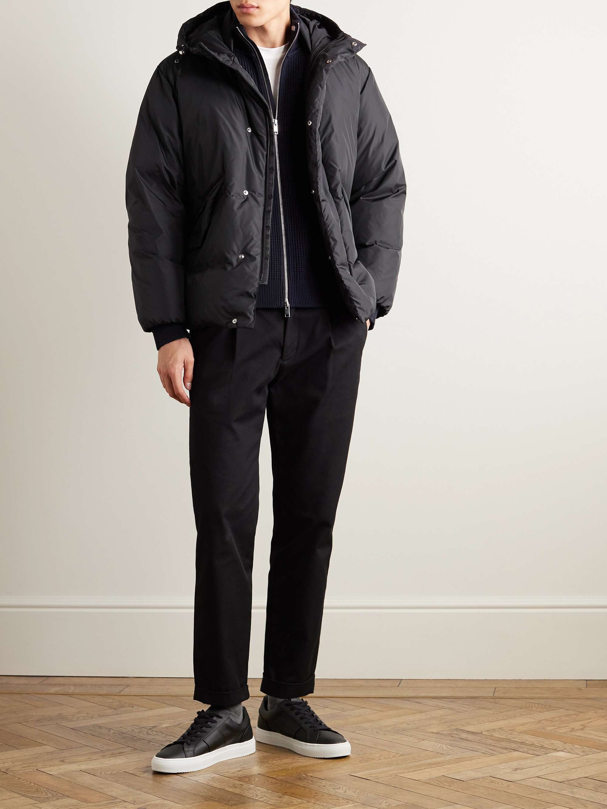 THEORY Liston Quilted Recycled-Shell Hooded Down Jacket for Men | MR PORTER
