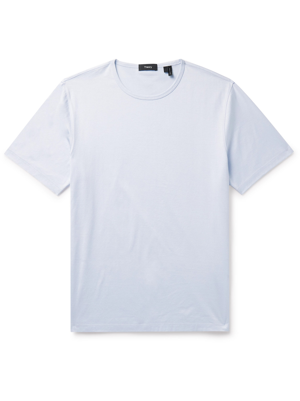 Shop Theory Precise Cotton-jersey T-shirt In Blue
