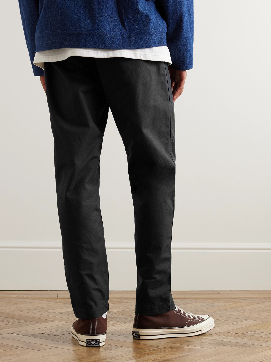 New Yorker Straight-Leg Cotton-Ripstop Drawstring Trousers