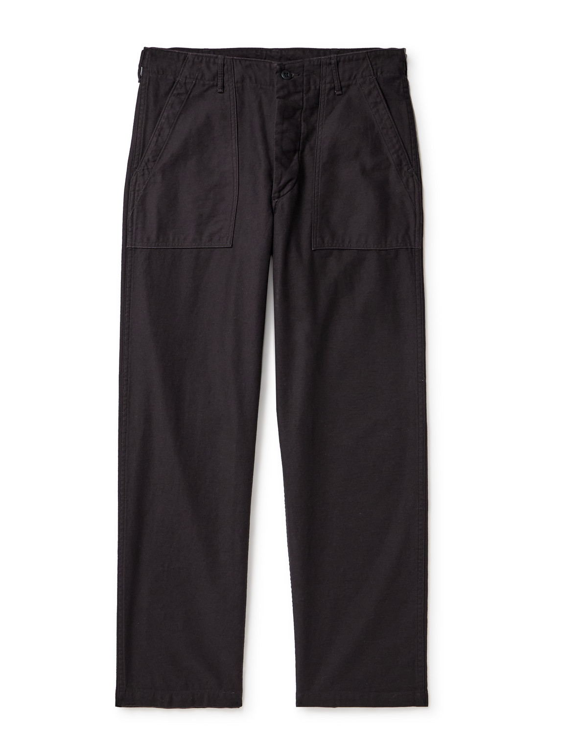 Orslow Straight-leg Cotton Cargo Trousers In Black