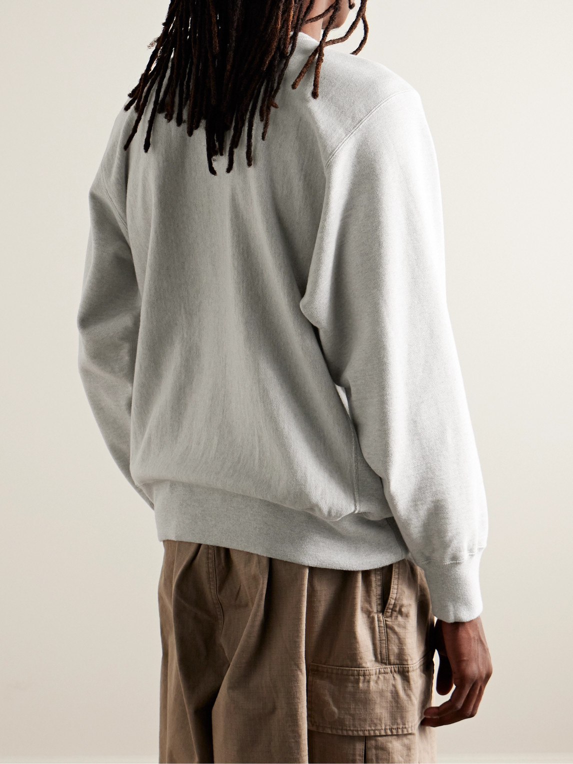 Shop Orslow Cotton-jersey Sweatshirt In Gray
