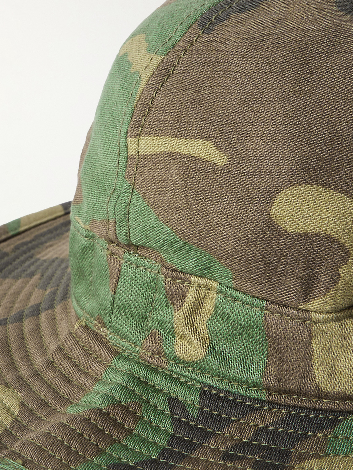 Shop Orslow Camouflage-print Cotton-canvas Bucket Hat In Green