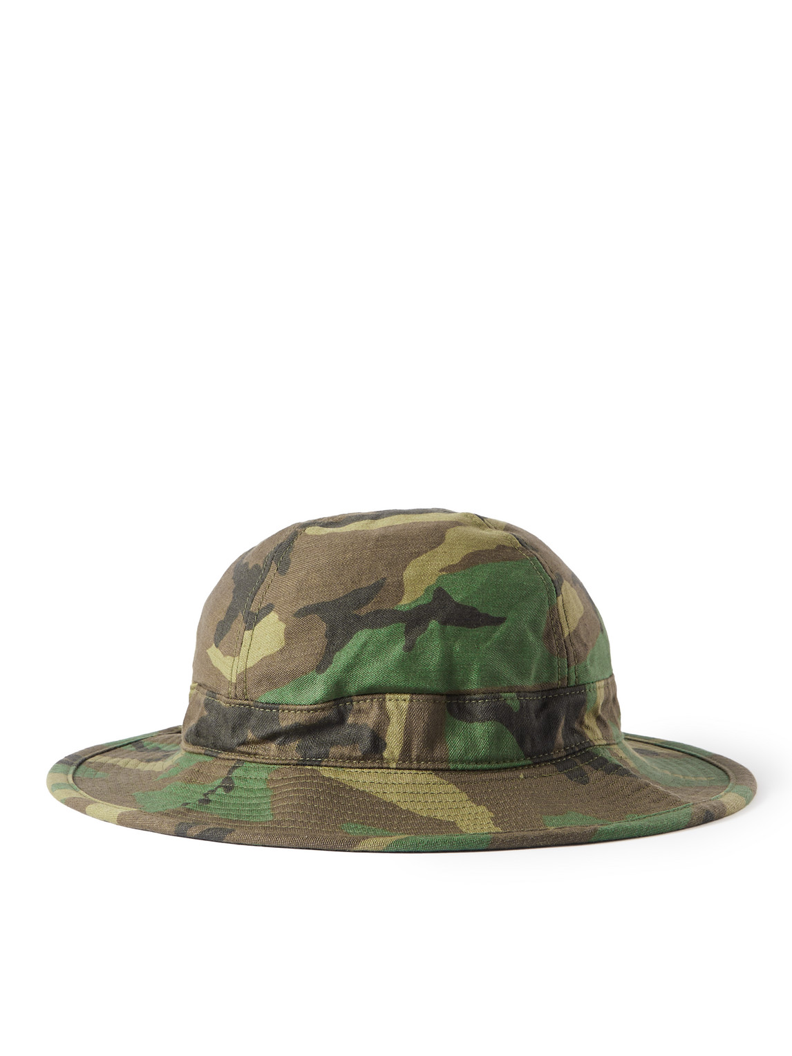 Camouflage-Print Cotton-Canvas Bucket Hat