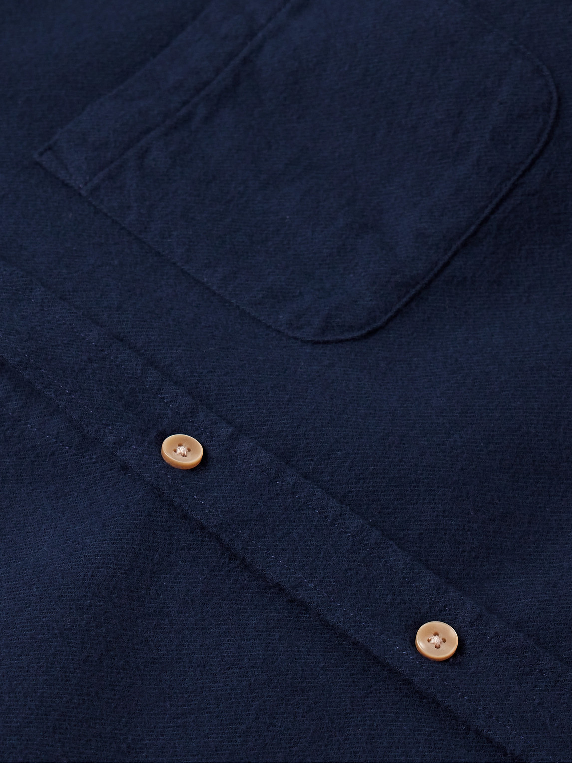 Shop Portuguese Flannel Teca Cotton-flannel Shirt In Blue