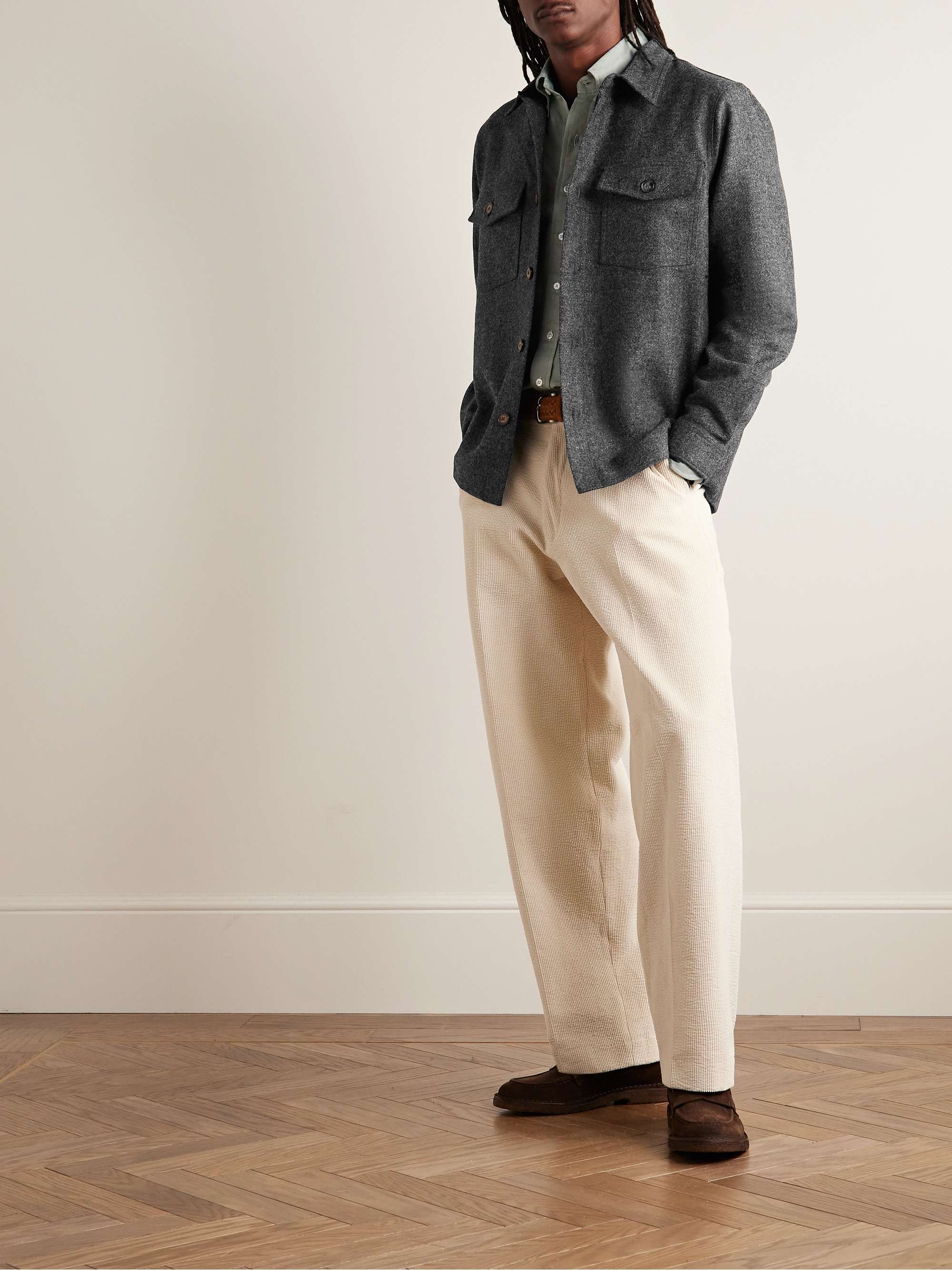 PORTUGUESE FLANNEL Wool-Tweed Overshirt for Men | MR PORTER