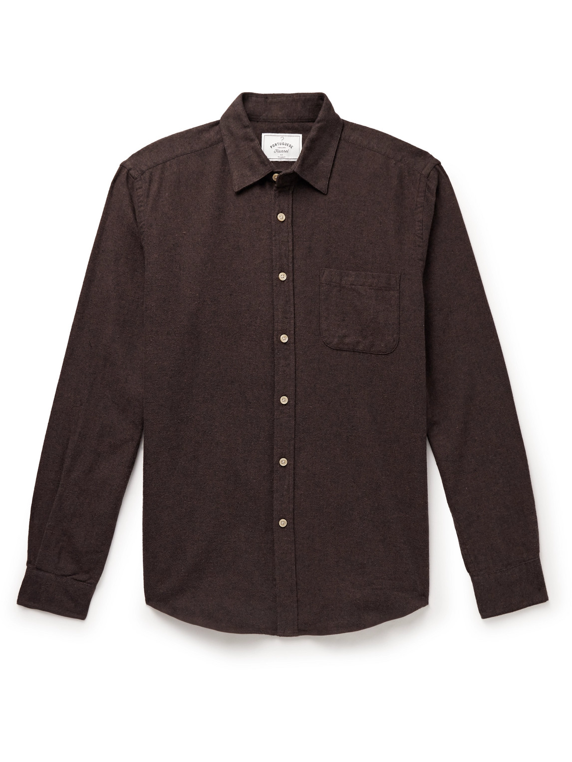 Portuguese Flannel Teca Cotton-flannel Shirt In Brown