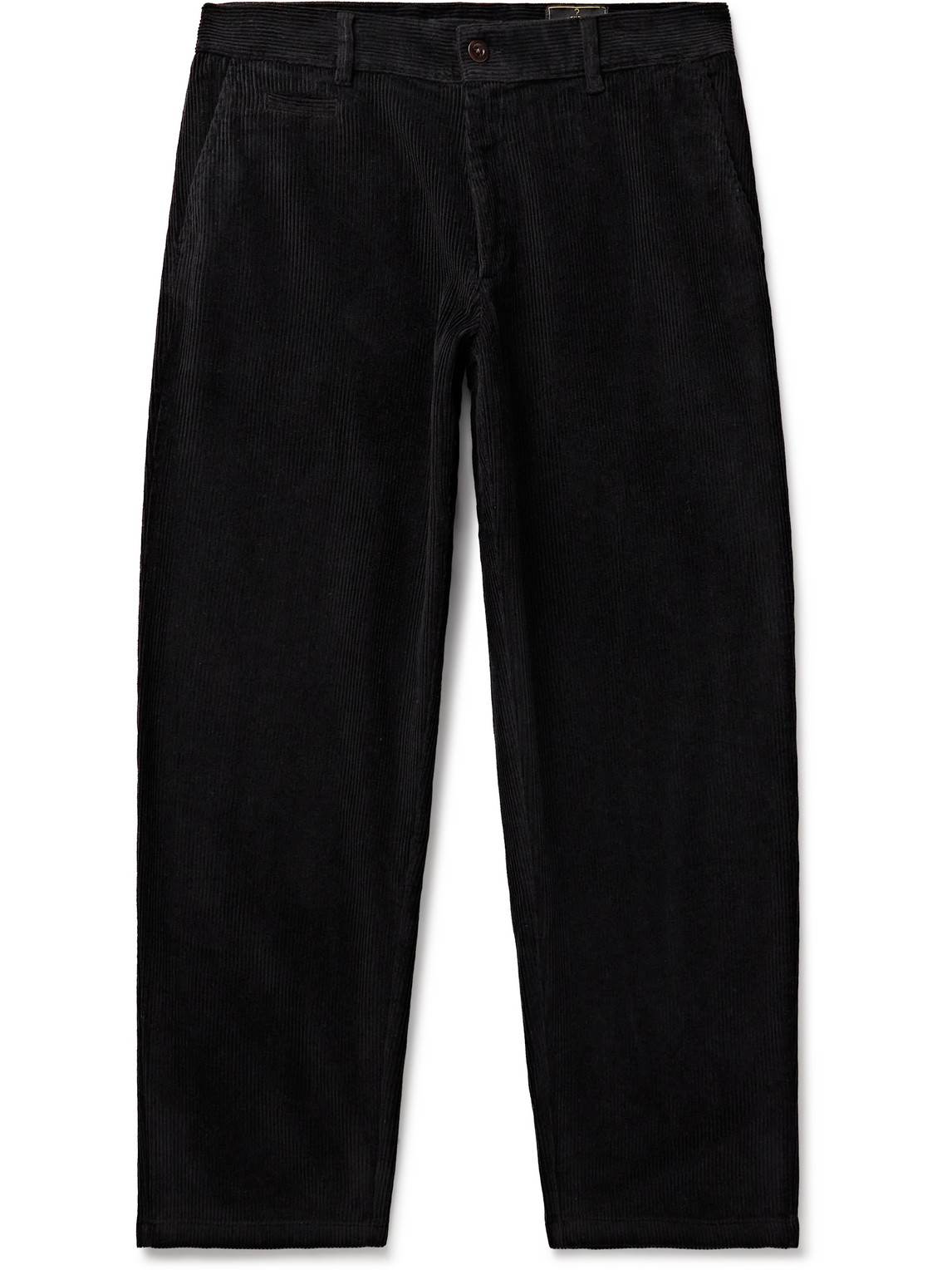 Portuguese Flannel Pantalon Corduroy Trousers Black