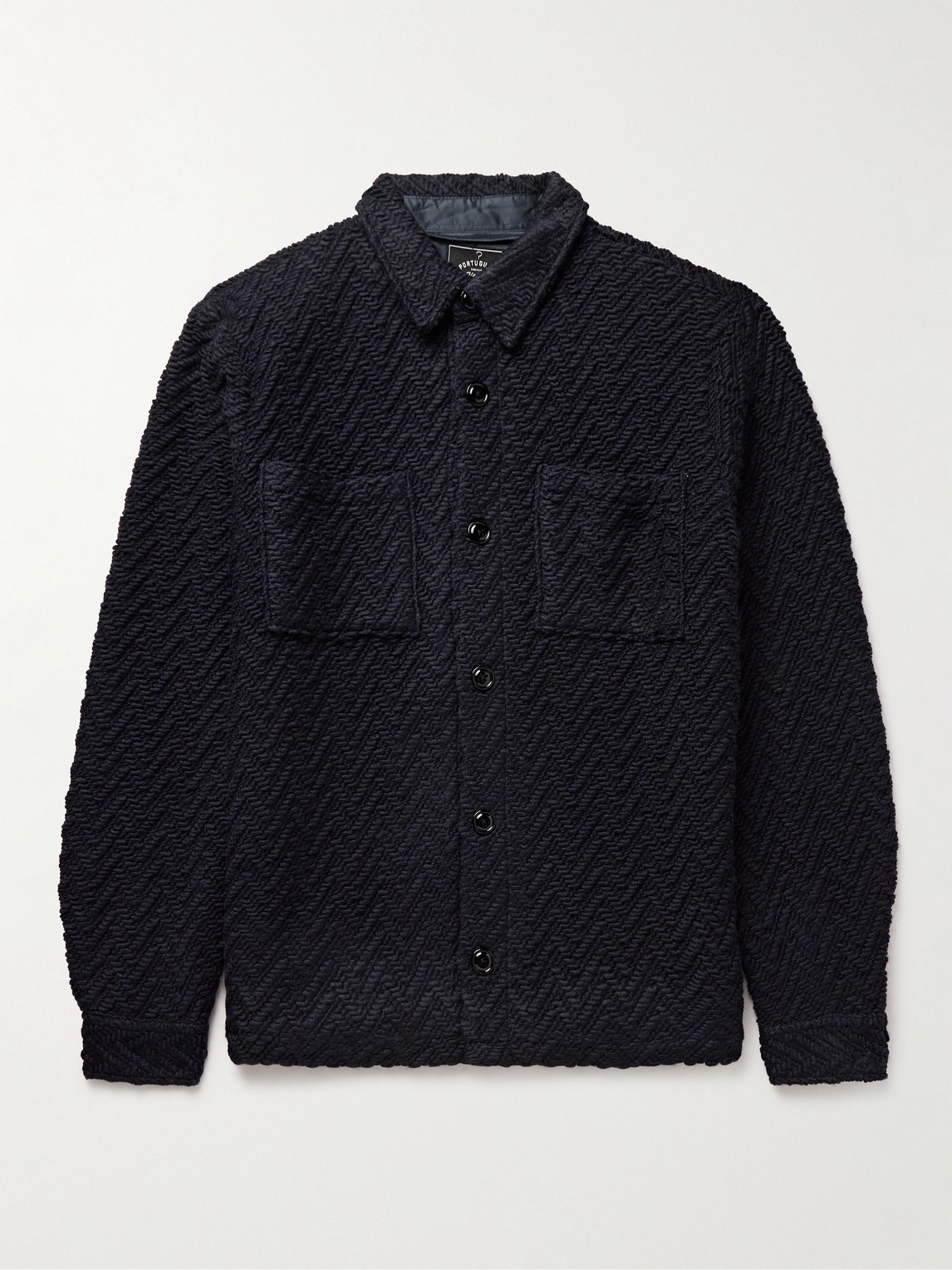 Portuguese Flannel Herringbone Tweed Overshirt - Men