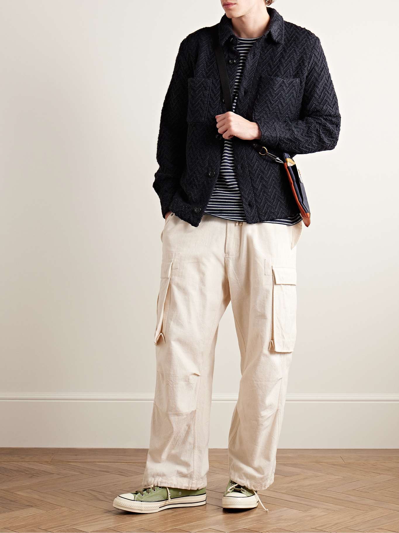 Men's Toasted Light Brown Full Length Belted Overcoat Porter