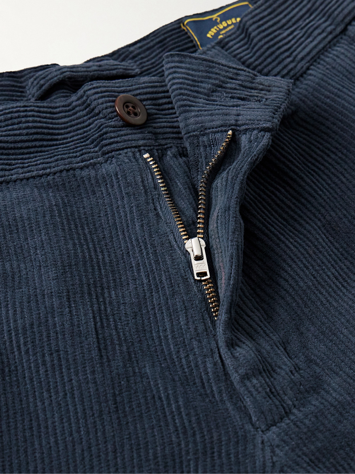 Portuguese Flannel Straight-leg Cotton-corduroy Trousers In Blue