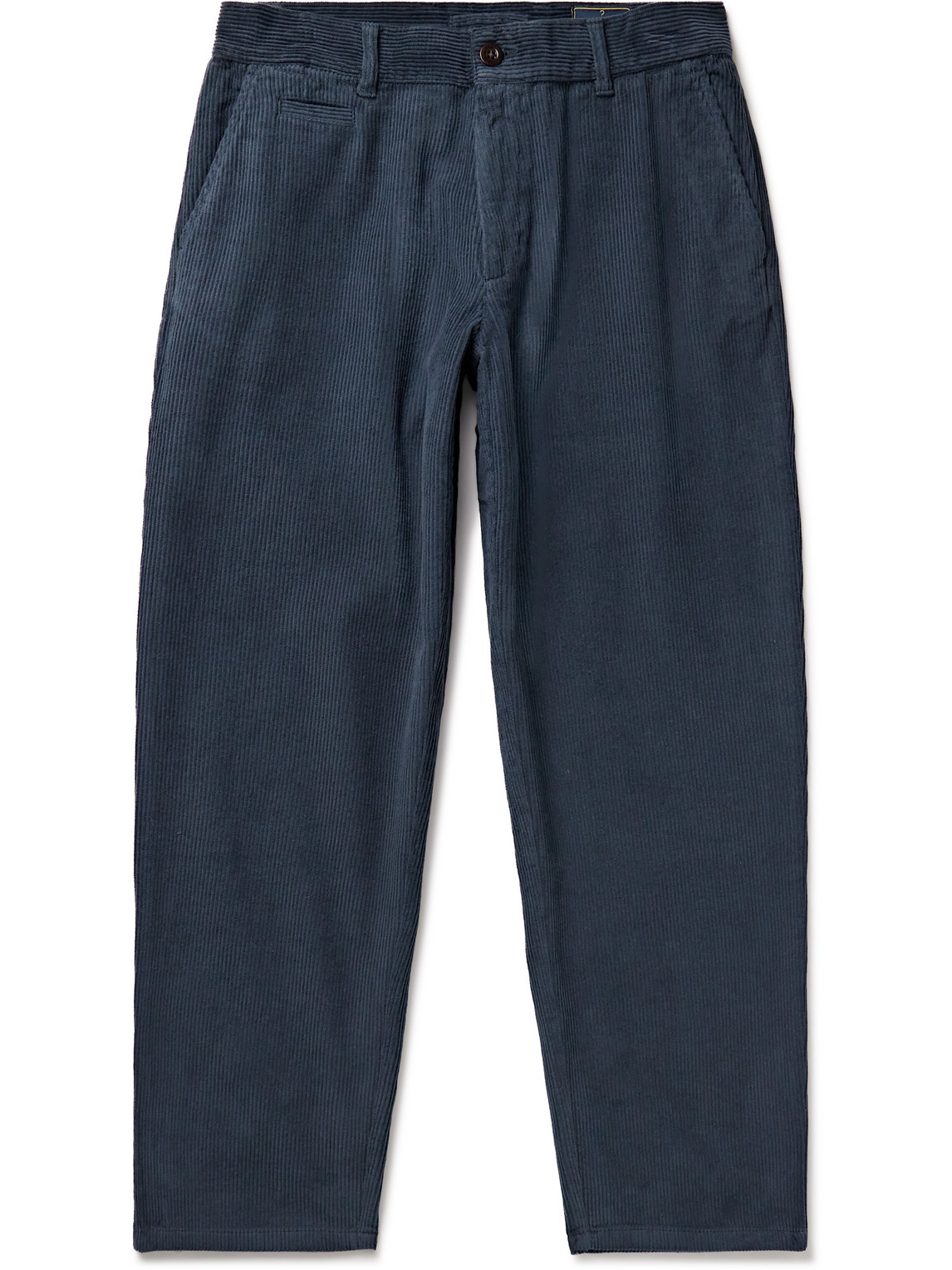 Portuguese Flannel Straight-leg Cotton-corduroy Trousers In Blue