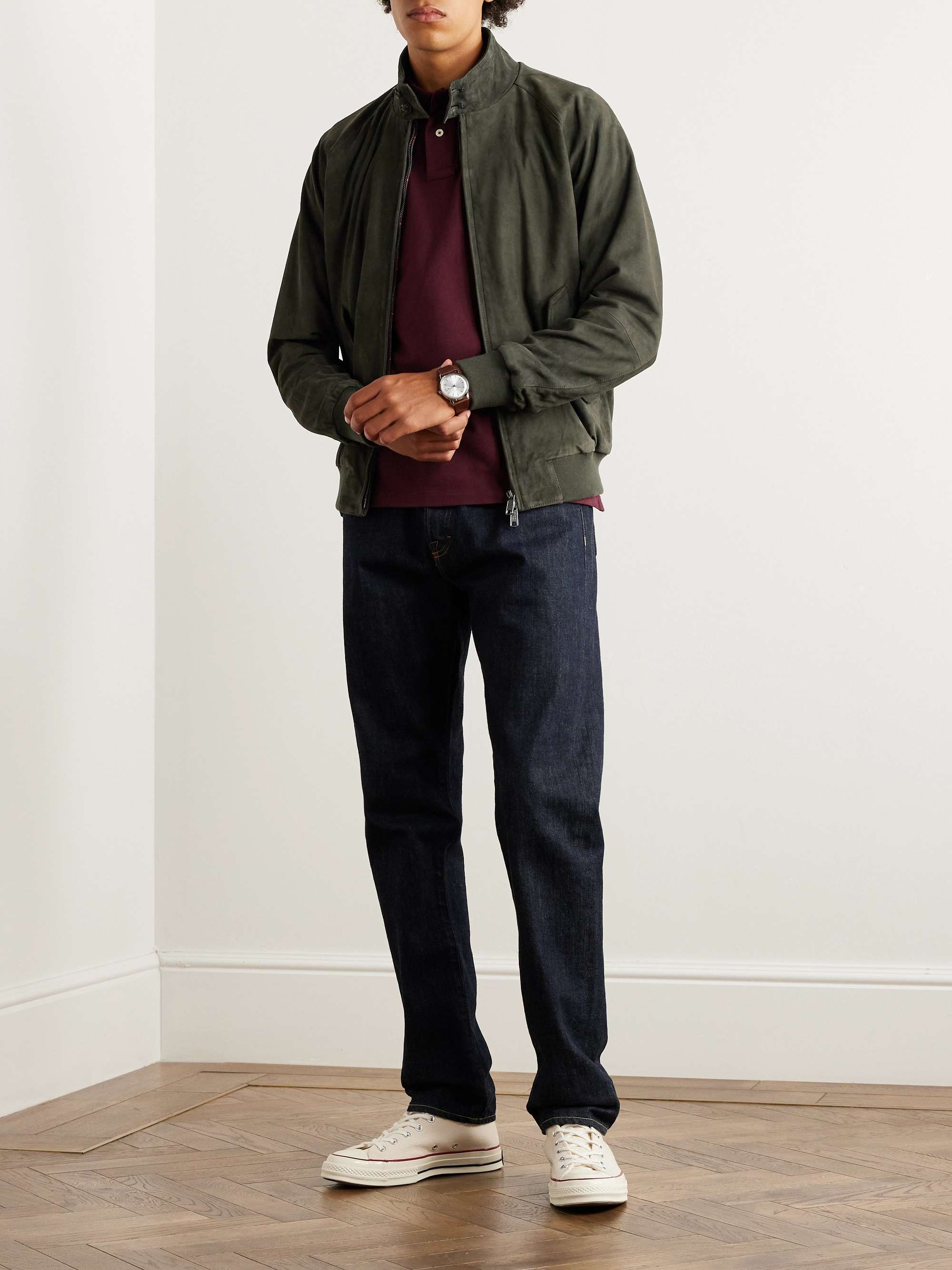 BARACUTA G9 Suede Harrington Jacket for Men | MR PORTER