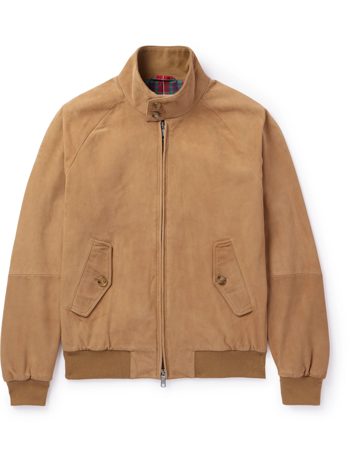 Baracuta G9 Suede Harrington Jacket In Neutrals