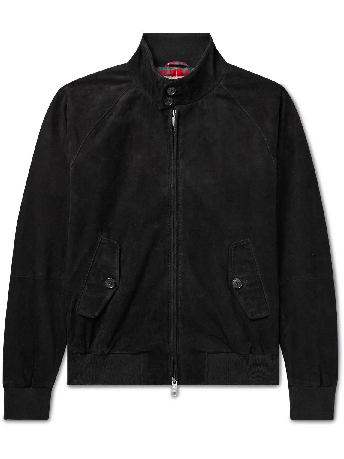 Shop Baracuta G9 Suede Harrington Jacket In Black