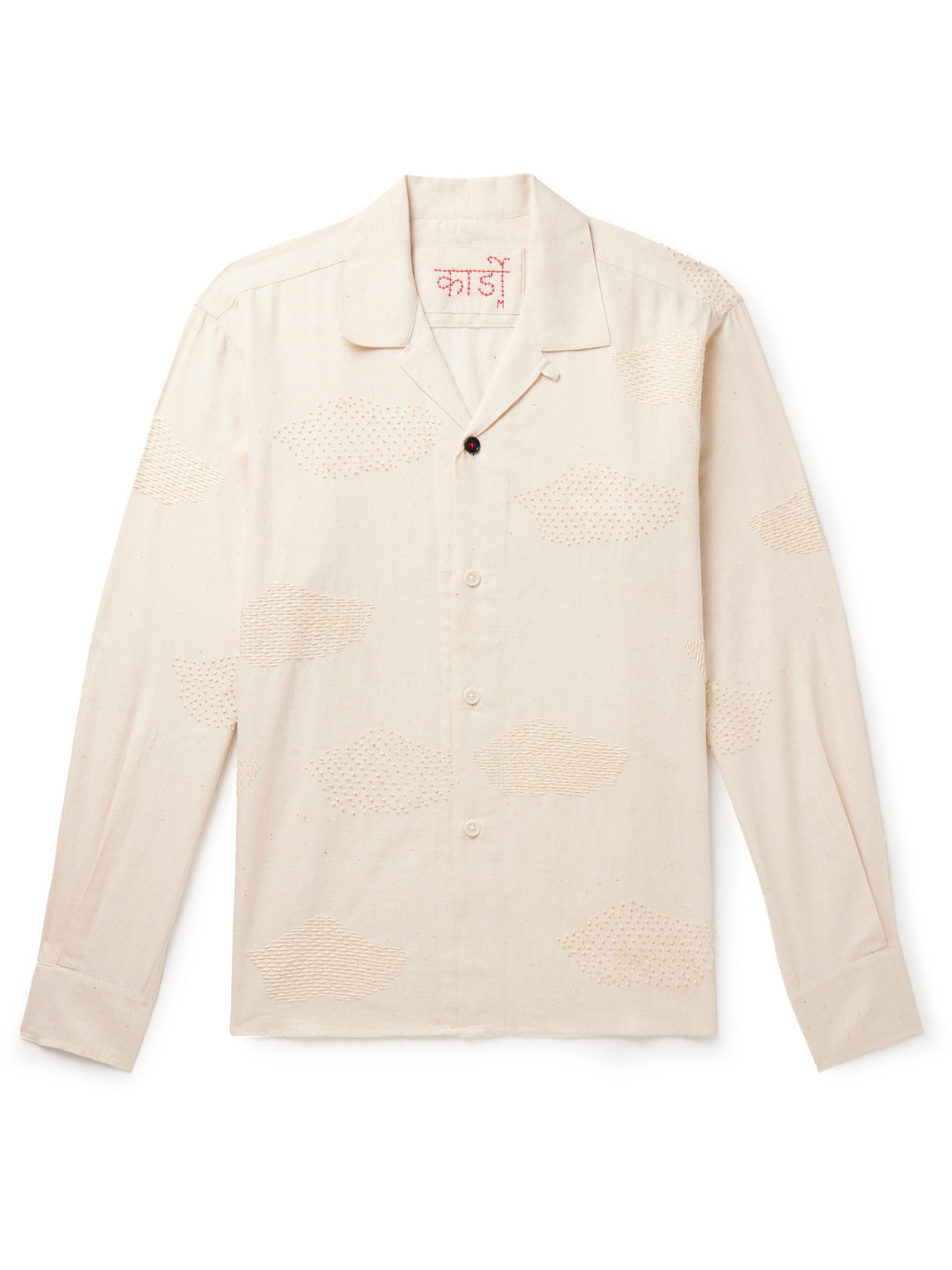 Ronen Convertible-Collar Embroidered Cotton-Canvas Shirt