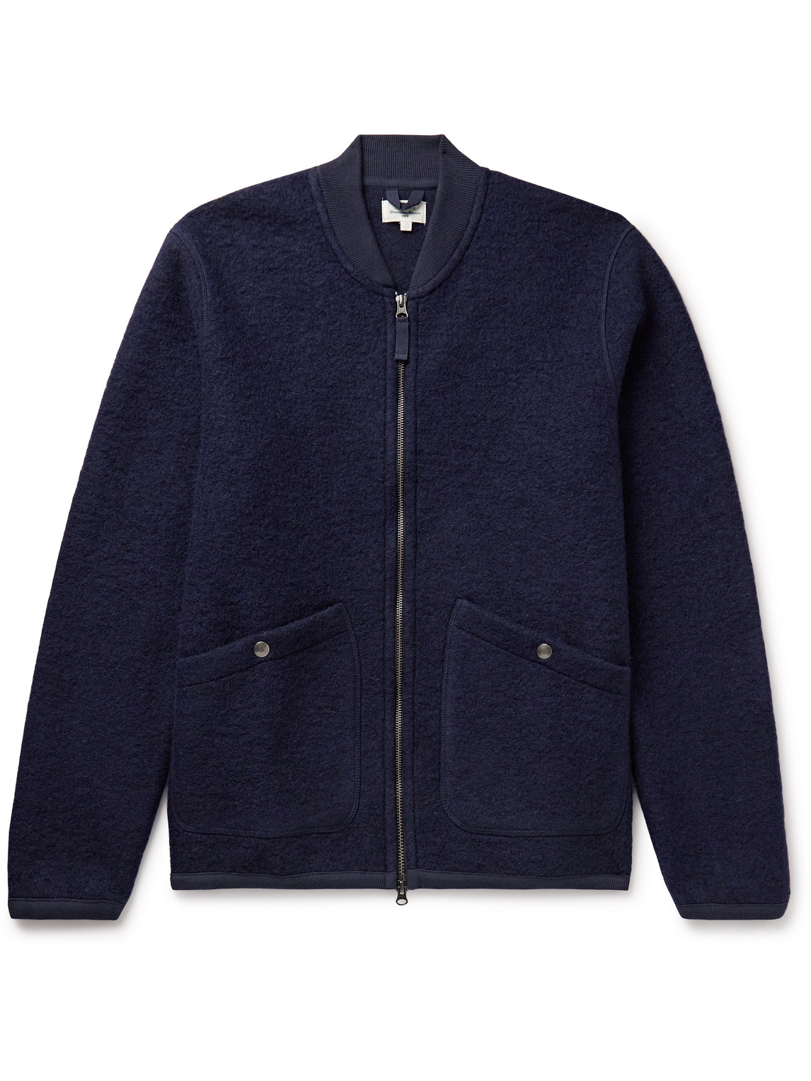 Hartford David Wool-blend Zip-up Jacket In Blue
