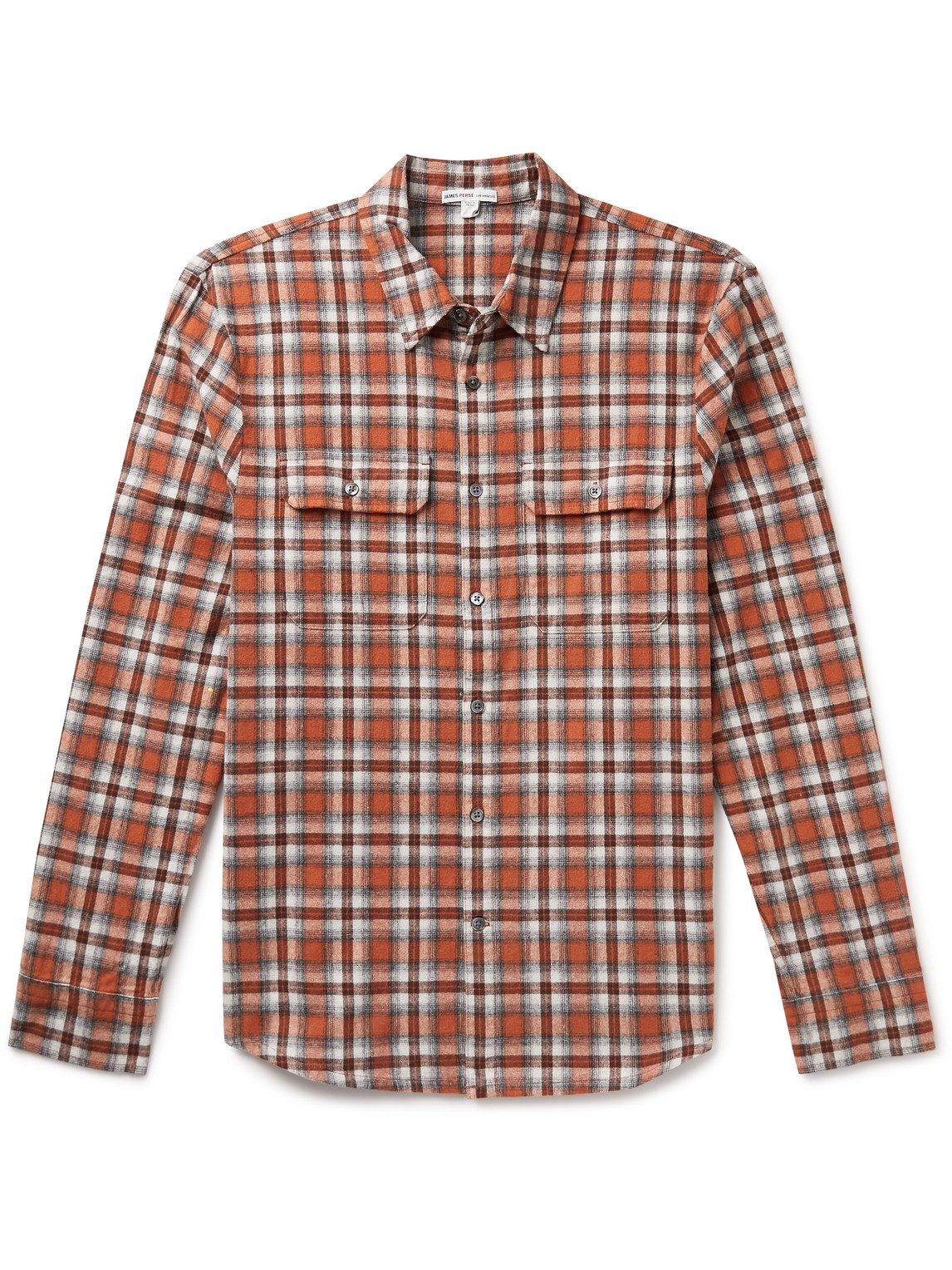 James Perse Lagoon Checked Cotton-flannel Shirt In Multi