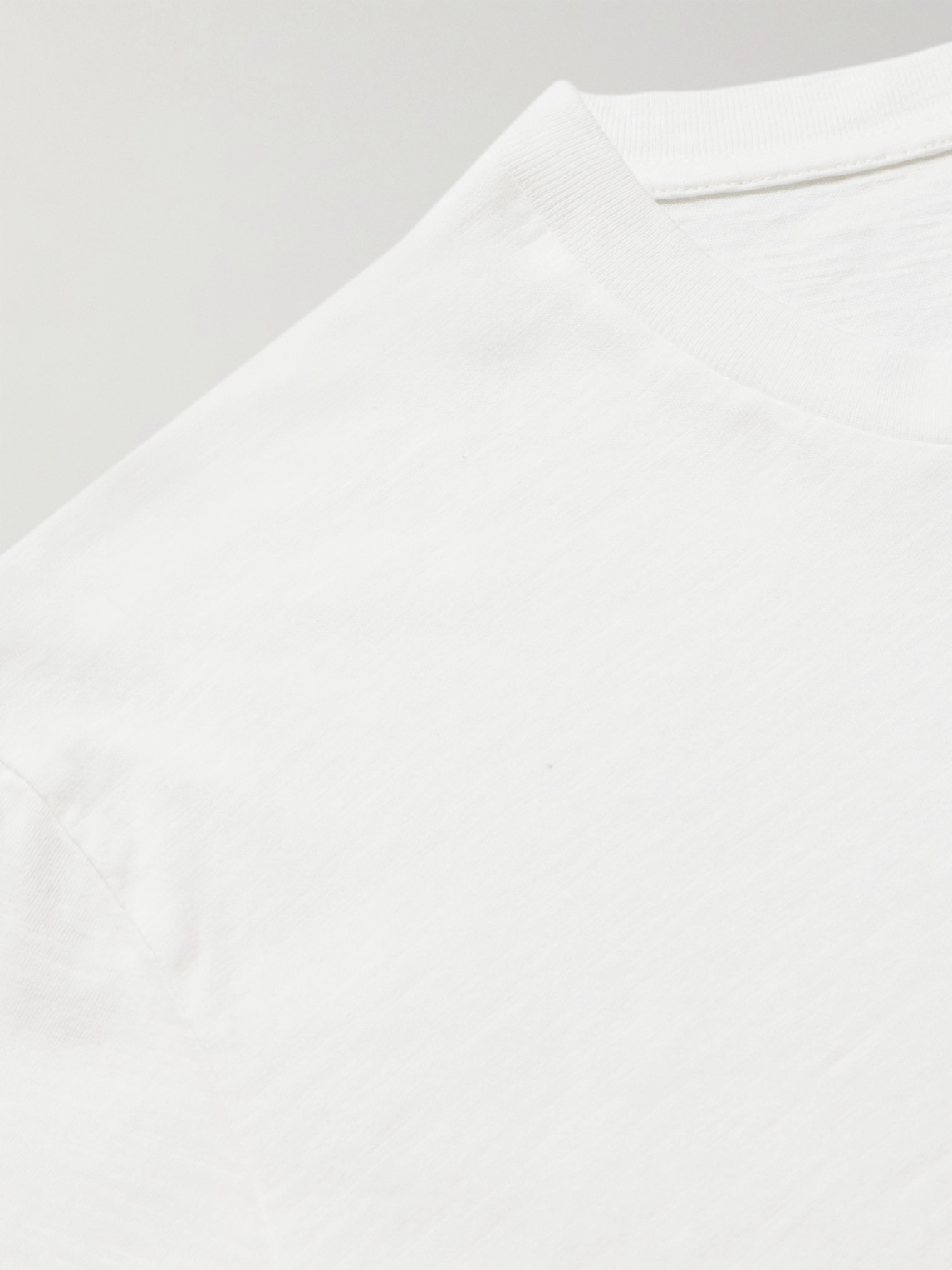 Shop Hartford Pocket Cotton-jersey T-shirt In White