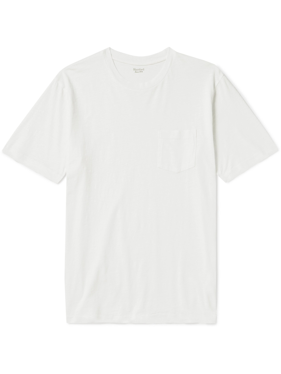 Hartford Pocket Cotton-jersey T-shirt In White