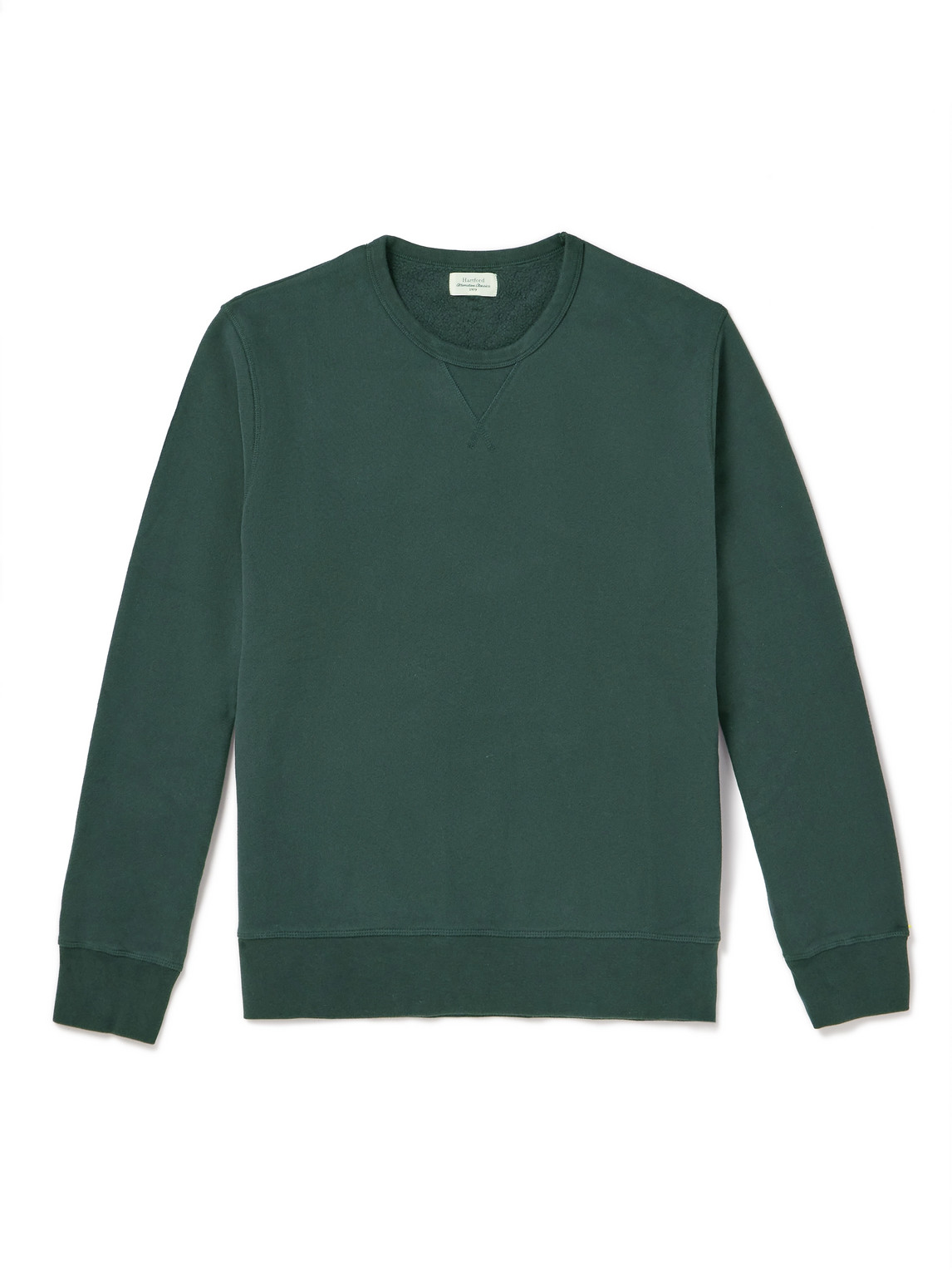 Hartford Cotton-jersey Sweatshirt In Green
