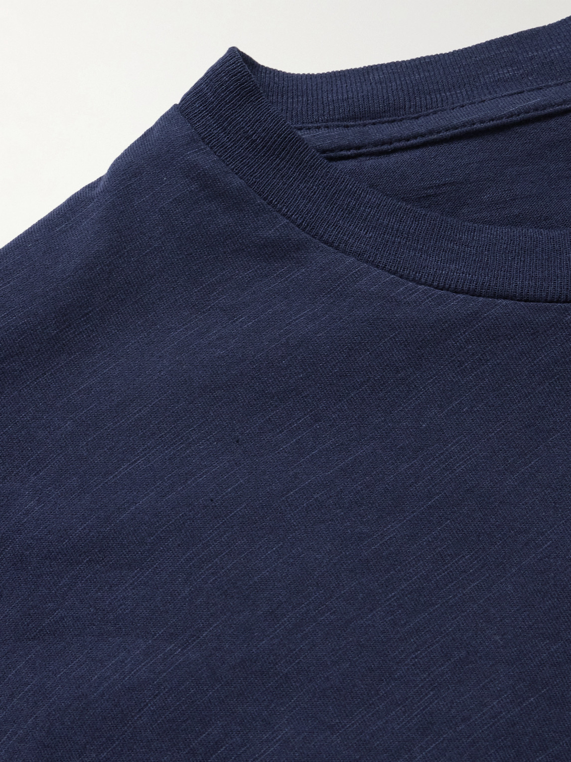 Shop Hartford Pocket Garment-dyed Cotton-jersey T-shirt In Blue