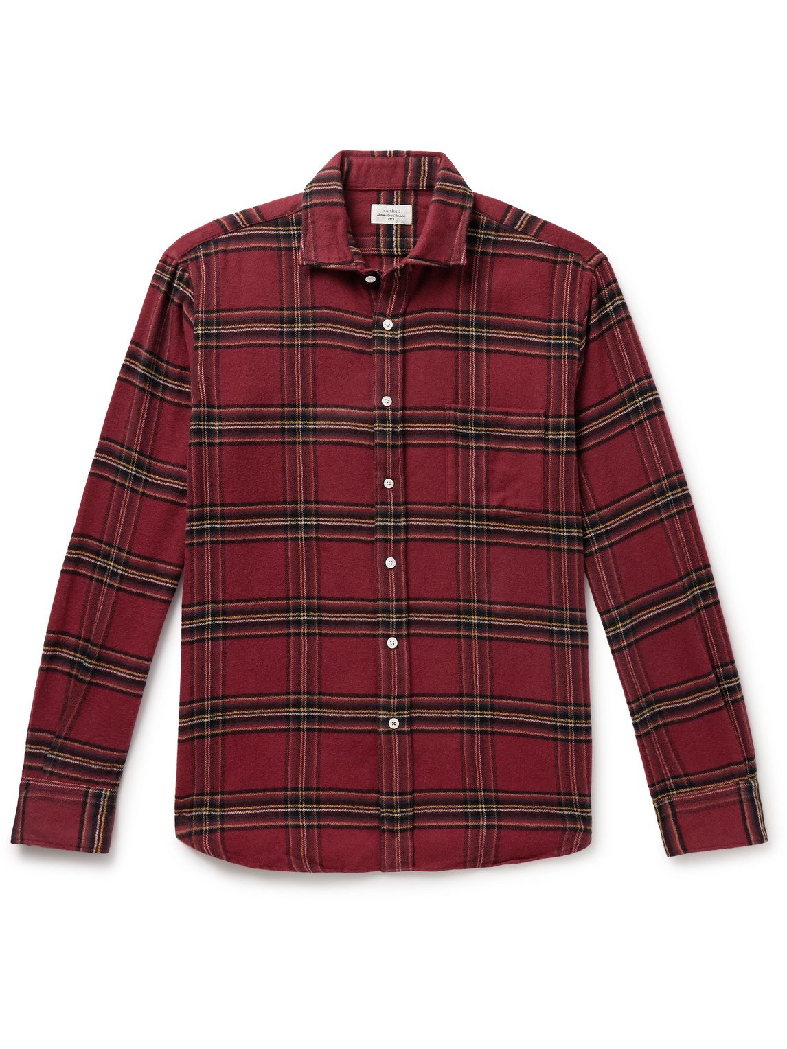 Hartford Paul Checked Cotton-flannel Shirt In Red