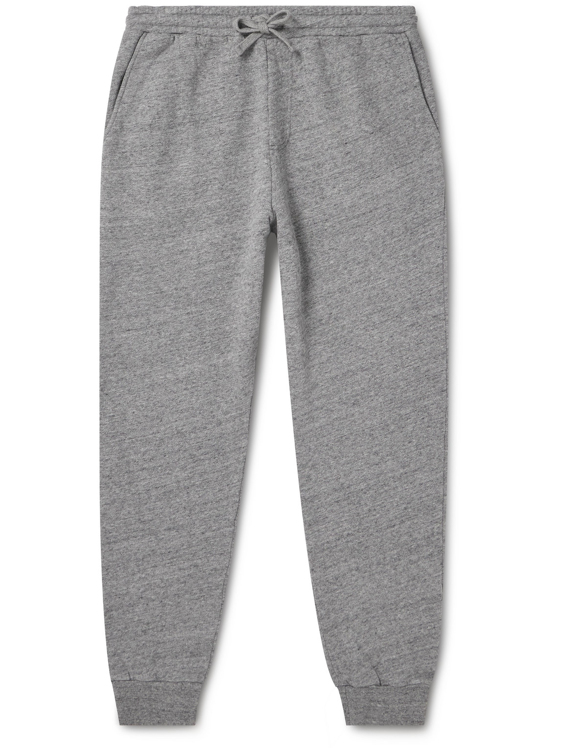 Hartford Jog Tapered Cotton-jersey Sweatpants In Gray