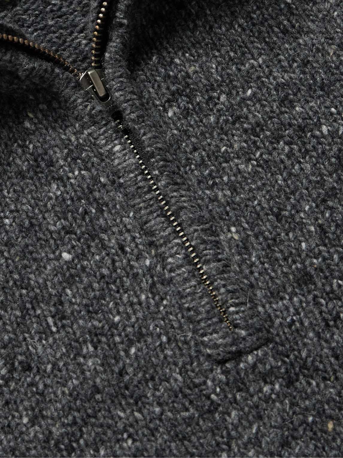 Shop Hartford Trucker Donegal Wool-blend Half-zip Sweater In Gray