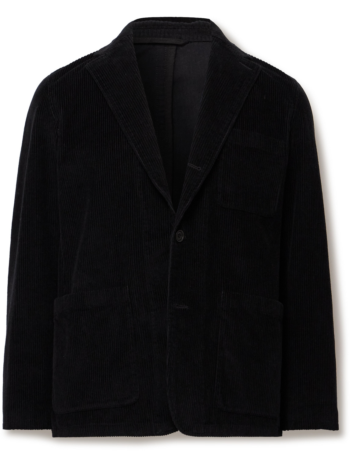 Hartford Jonny Unstructured Cotton-corduroy Blazer In Black