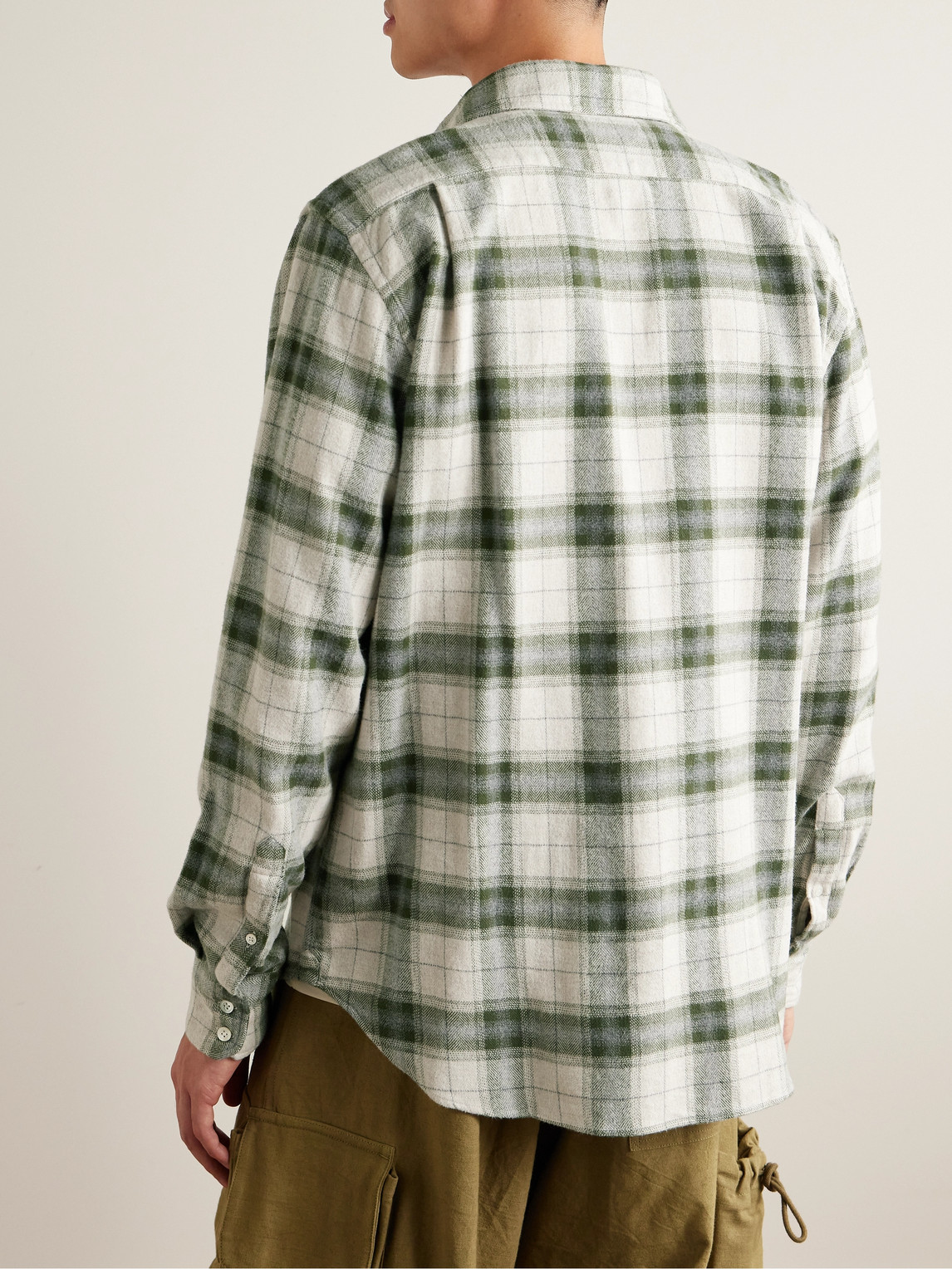 Shop Hartford Paul Checked Cotton-flannel Shirt In Green