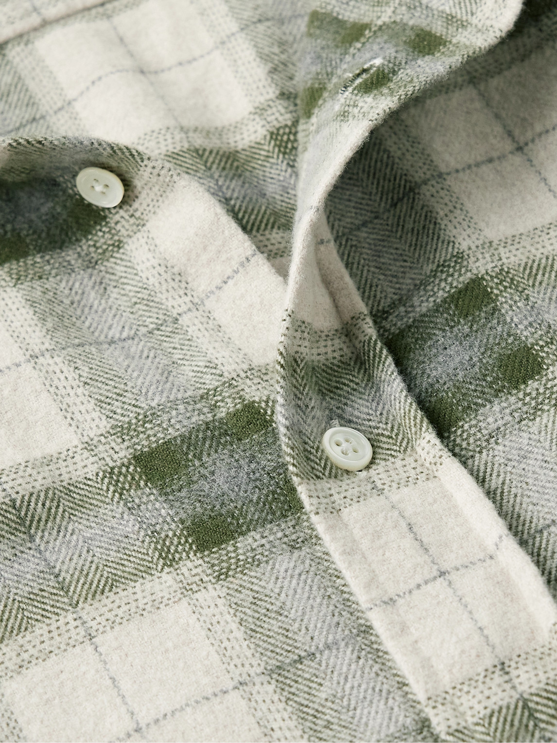 Shop Hartford Paul Checked Cotton-flannel Shirt In Green