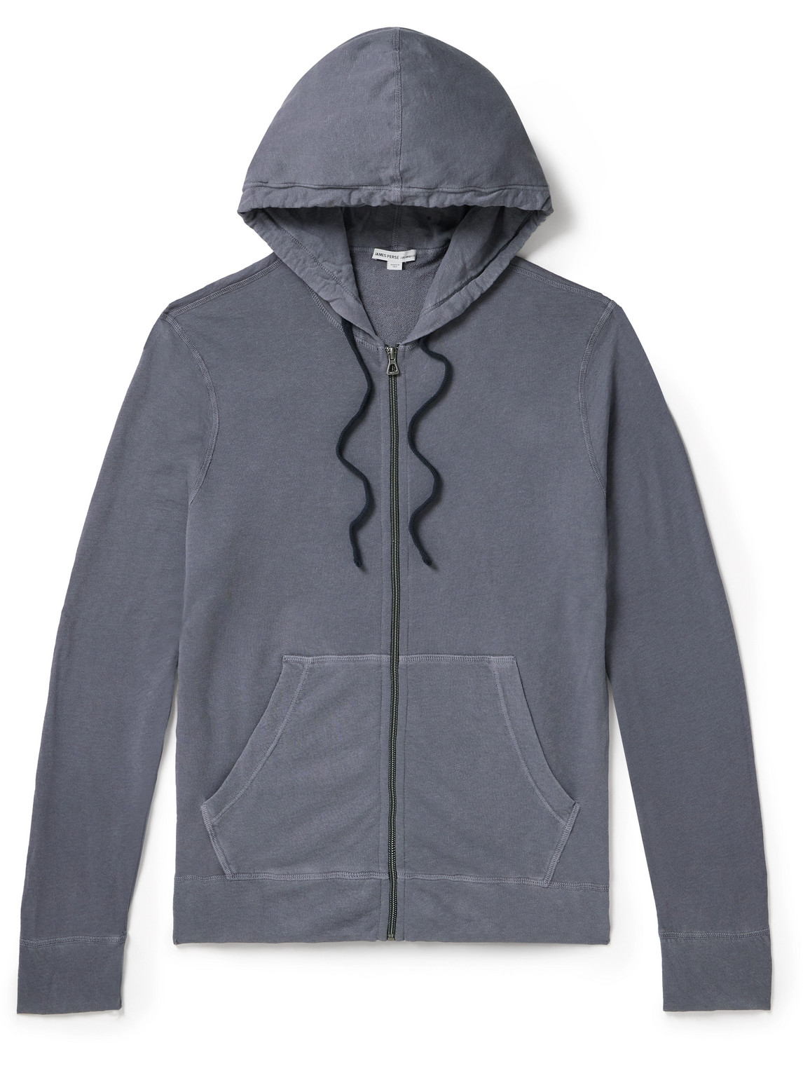 James Perse Garment-dyed Cotton-jersey Hoodie In Gray
