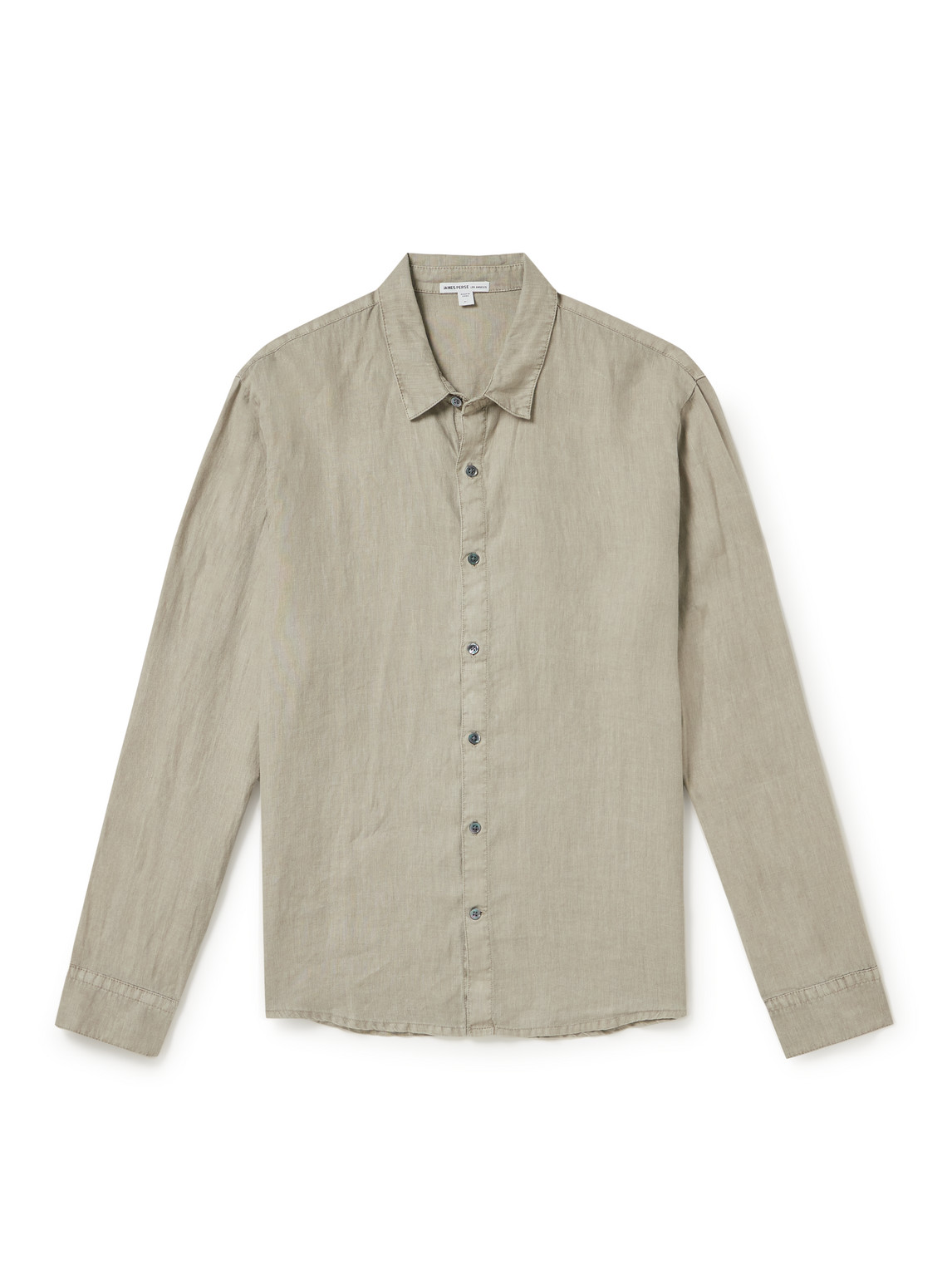 James Perse Garment-dyed Linen-canvas Shirt In Neutrals