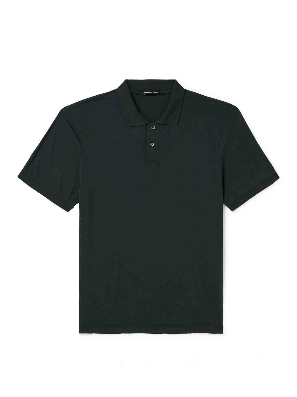 James Perse Luxe Lotus Cotton-jersey Polo Shirt In Blue