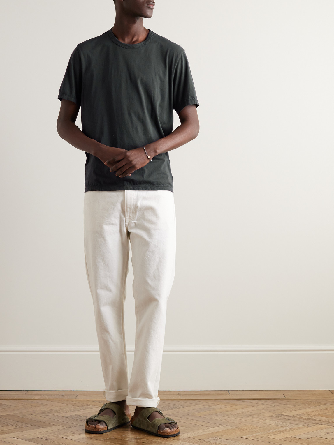 Luxe Lotus Garment-Dyed Cotton-Jersey T-Shirt — 2