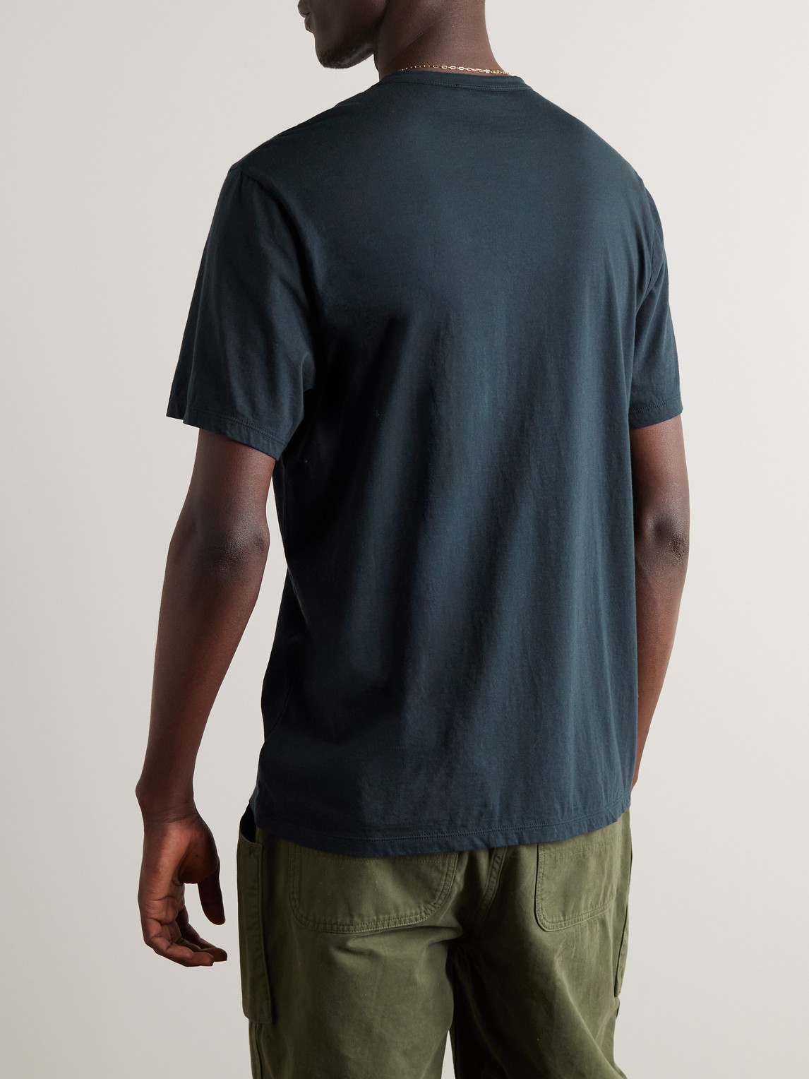 JAMES PERSE ELEVATED LOTUS GARMENT-DYED COTTON-JERSEY T-SHIRT