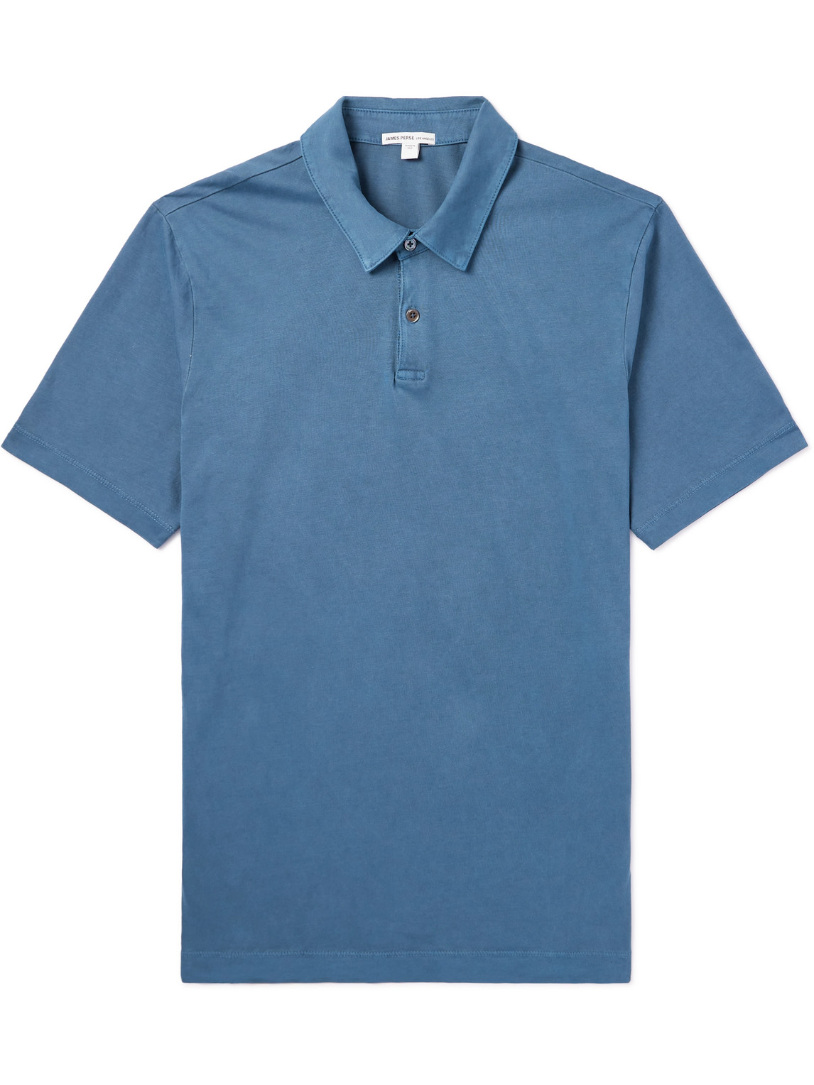 James Perse Supima Cotton-jersey Polo Shirt In Blue