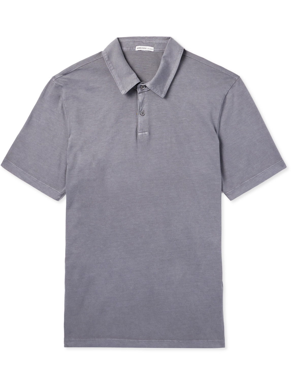 James Perse Supima Cotton-jersey Polo Shirt In Gray