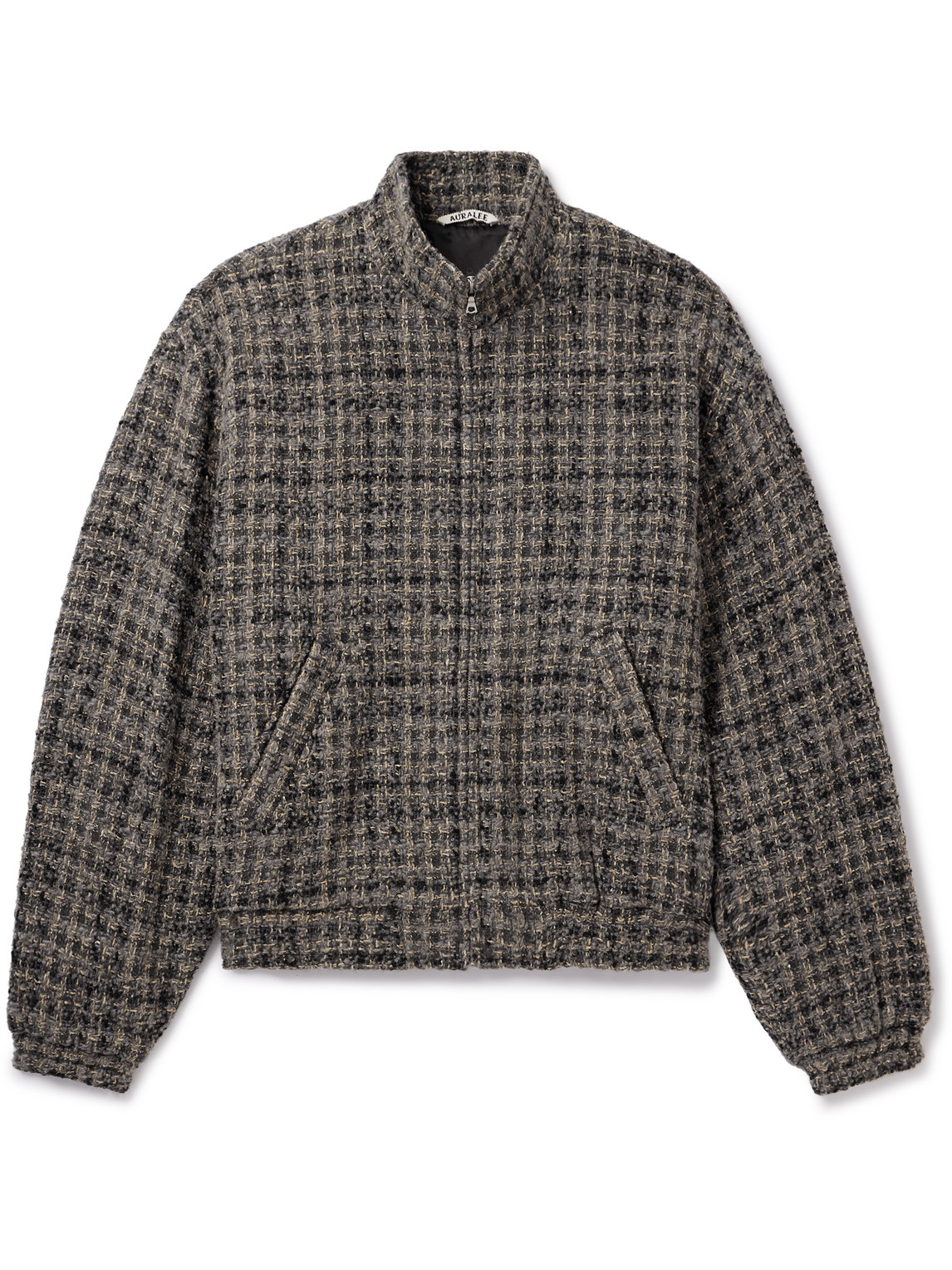 Wool-Blend Tweed Bomber Jacket