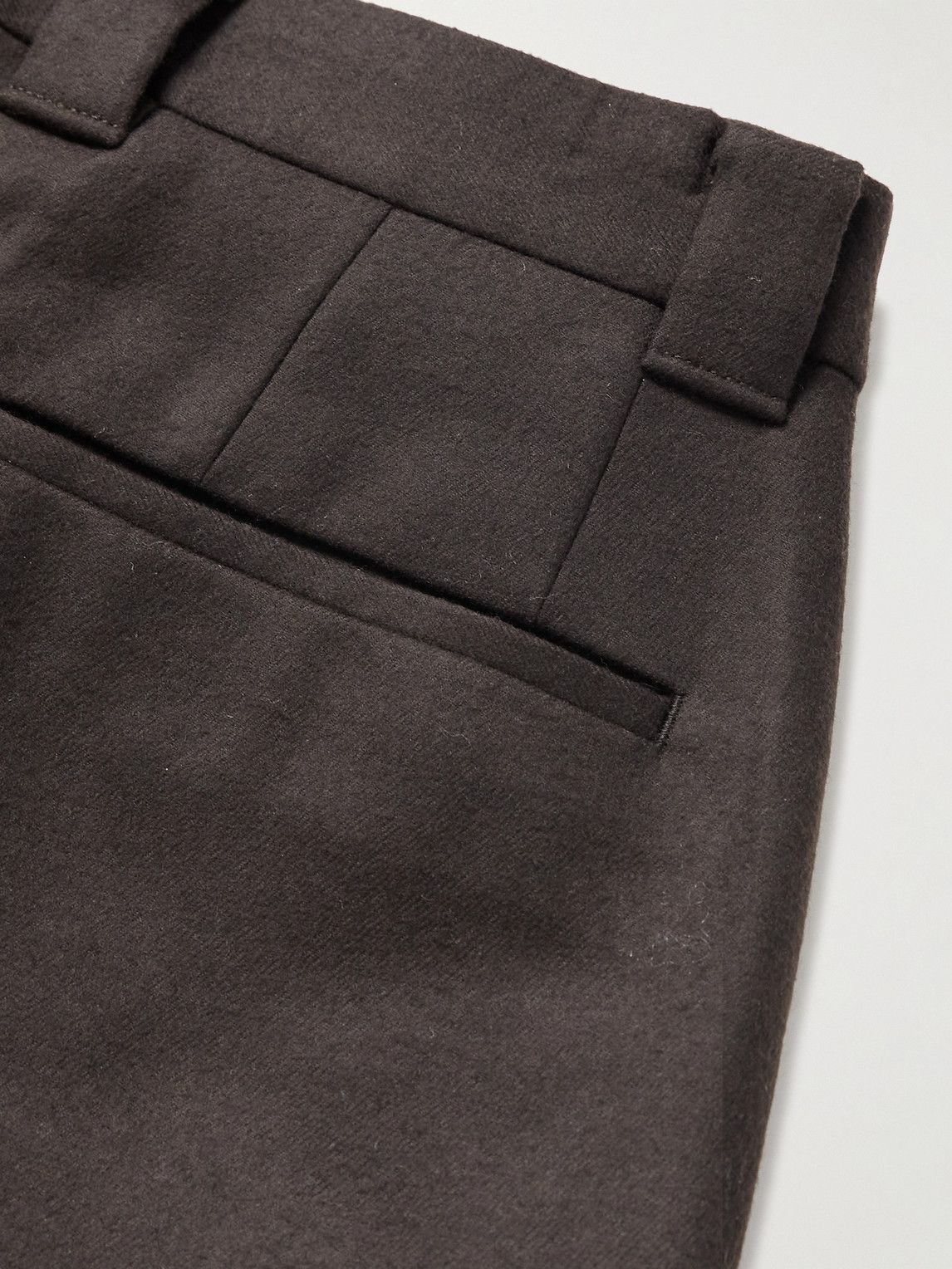 Shop Kaptain Sunshine Throwing Fits Straight-leg Pleated Wool Suit Trousers In Brown