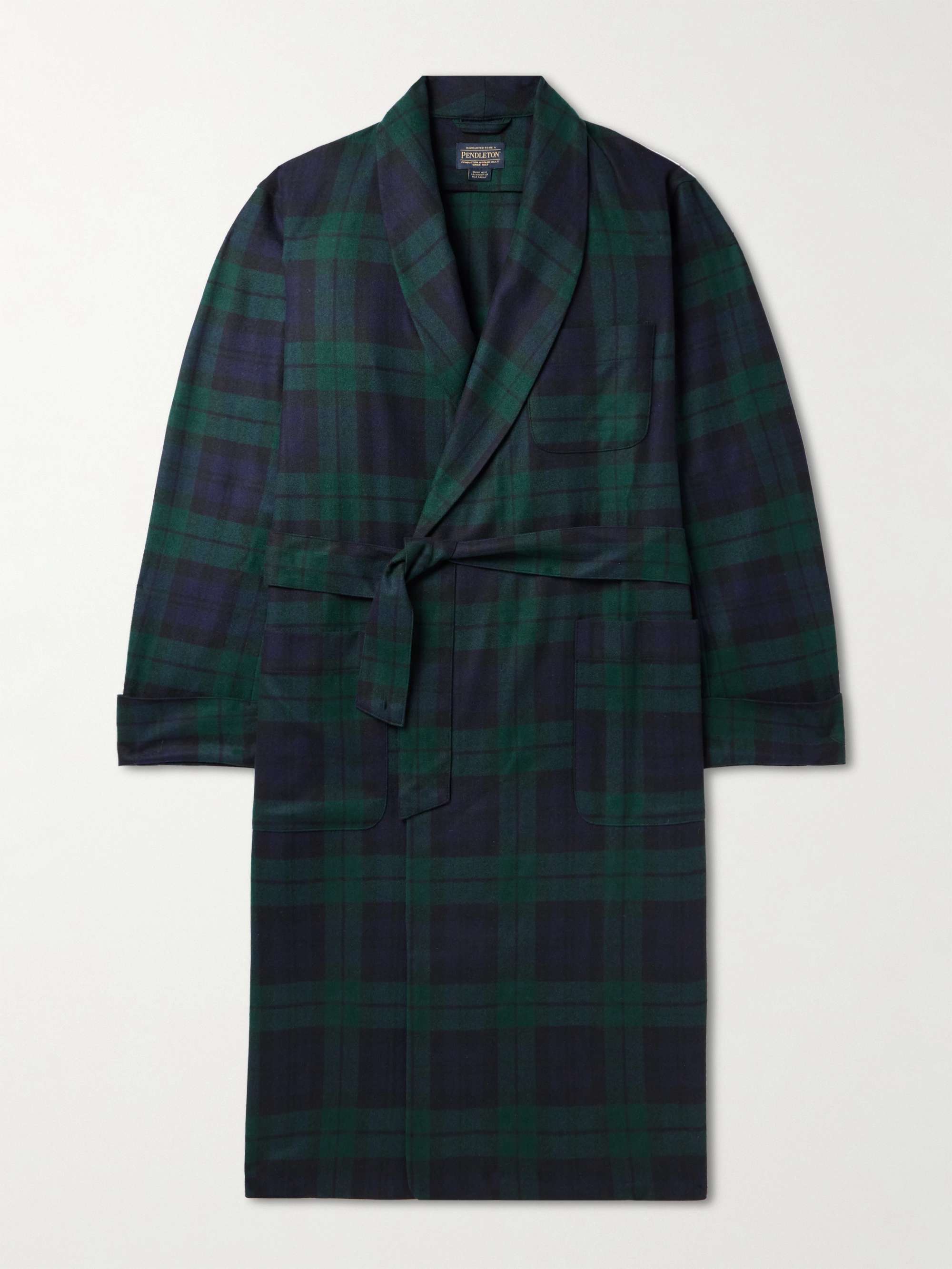 Mens tartan on sale wool dressing gown