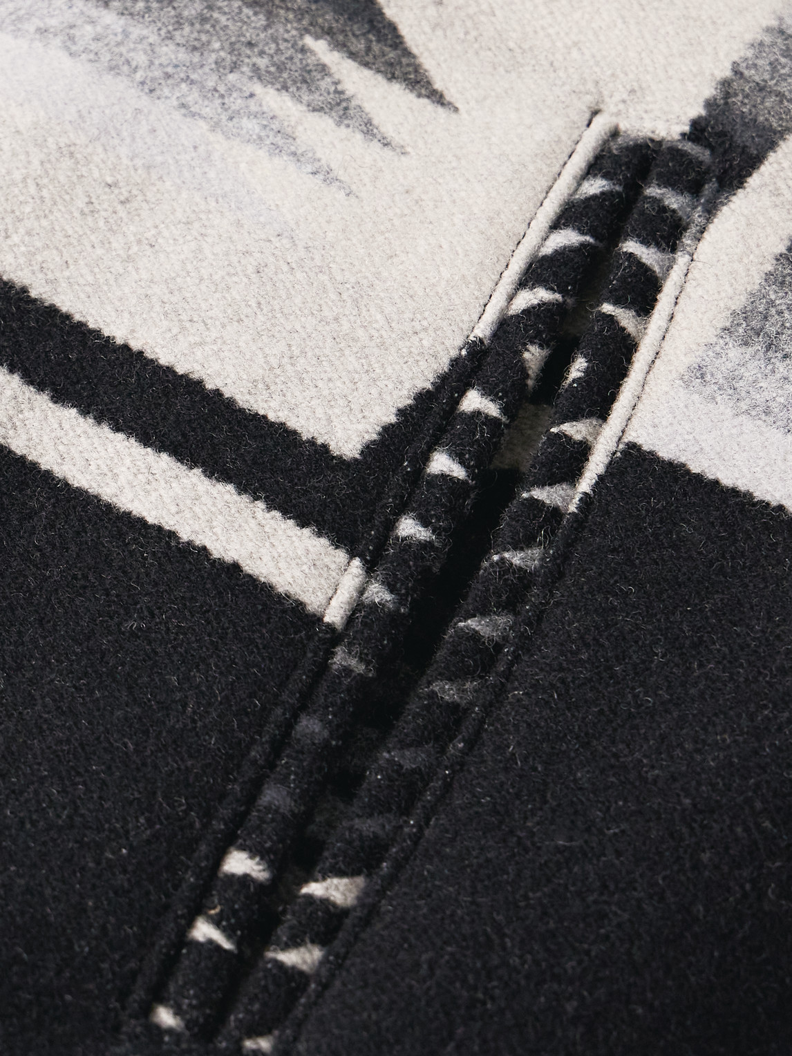 Shop Pendleton Gorge Padded Virgin Wool And Cotton-blend Jacquard Jacket In Black