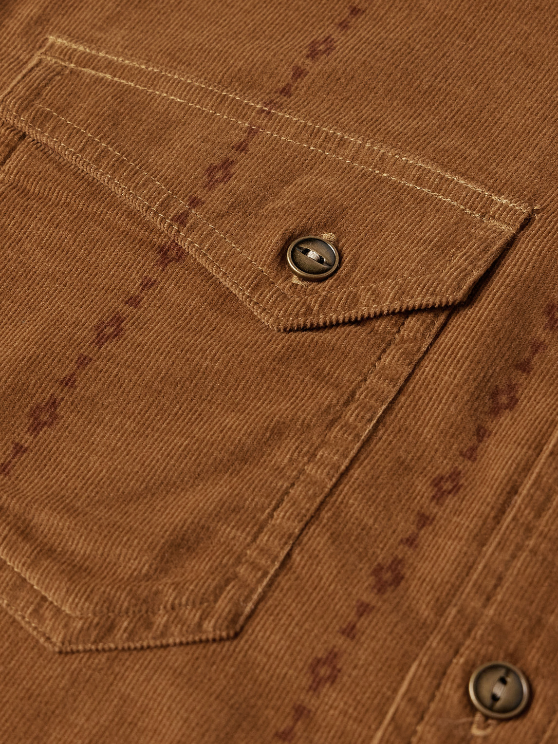 Shop Pendleton Wyatt Printed Cotton-corduroy Shirt In Brown