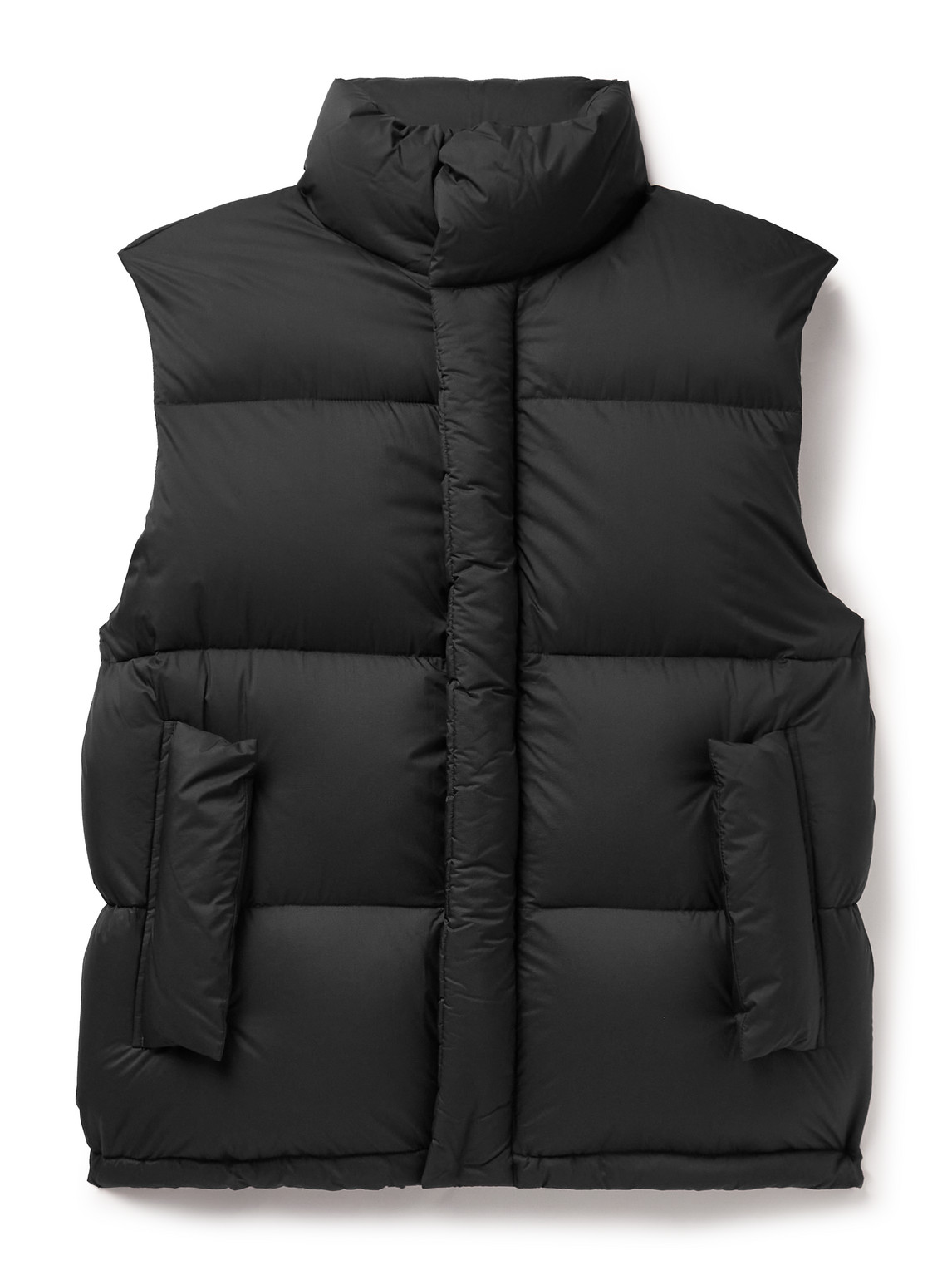 Auralee Quilted Nylon-ripstop Down Gilet In Black