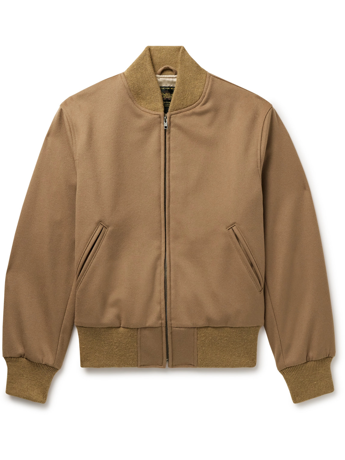 Golden Bear The Jackson Wool Bomber Jacket In Brown