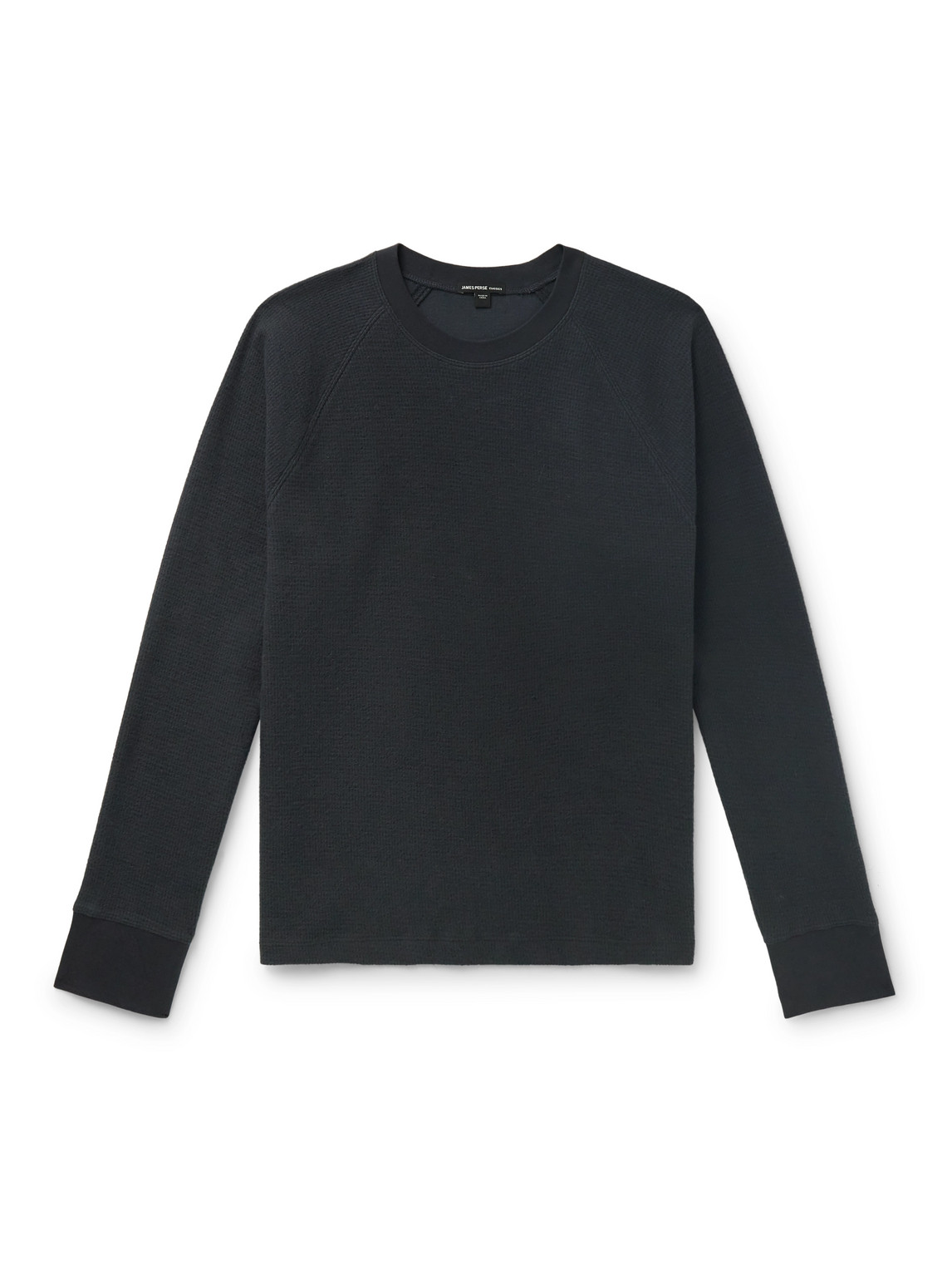 James Perse Waffle-knit Brushed Cotton And Cashmere-blend Sweatshirt In Grey