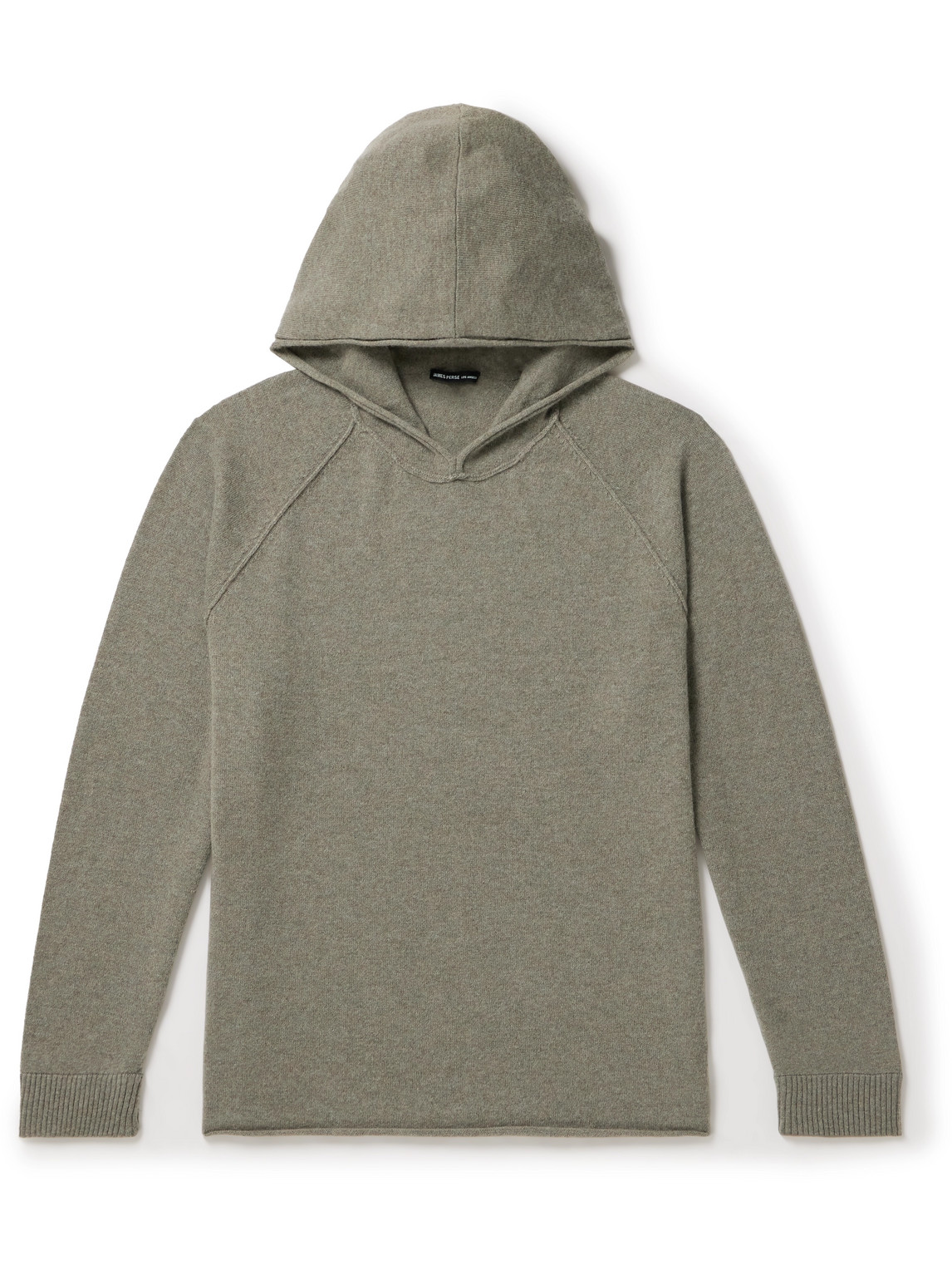 James Perse Recycled-cashmere Hoodie In Green